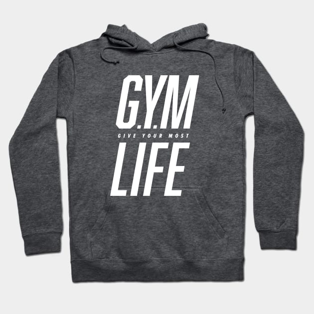 GYM Life - Motivational Gym Design Hoodie by happiBod